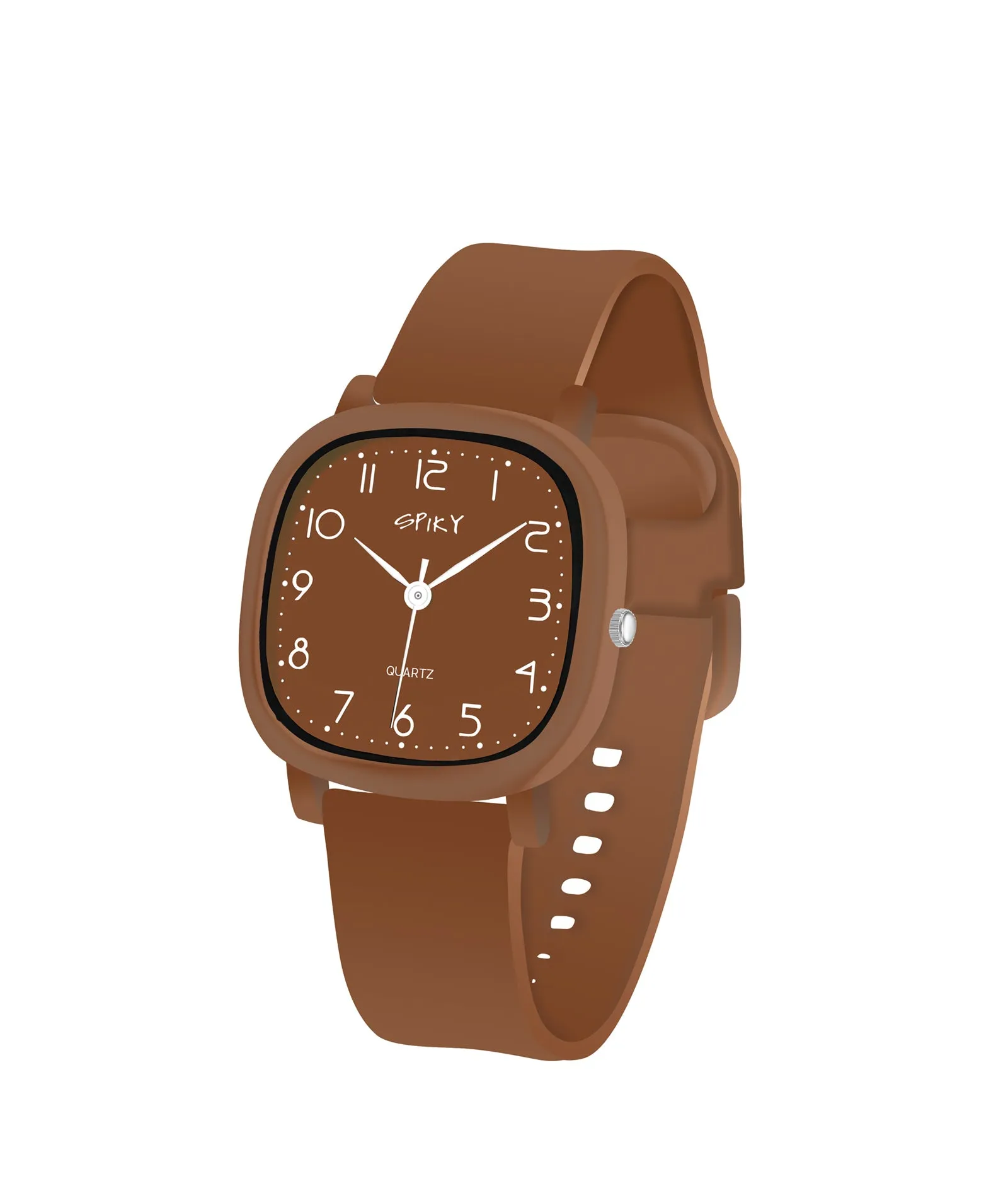 Spiky Eva19 Square Analog Watch for Kids - Pink