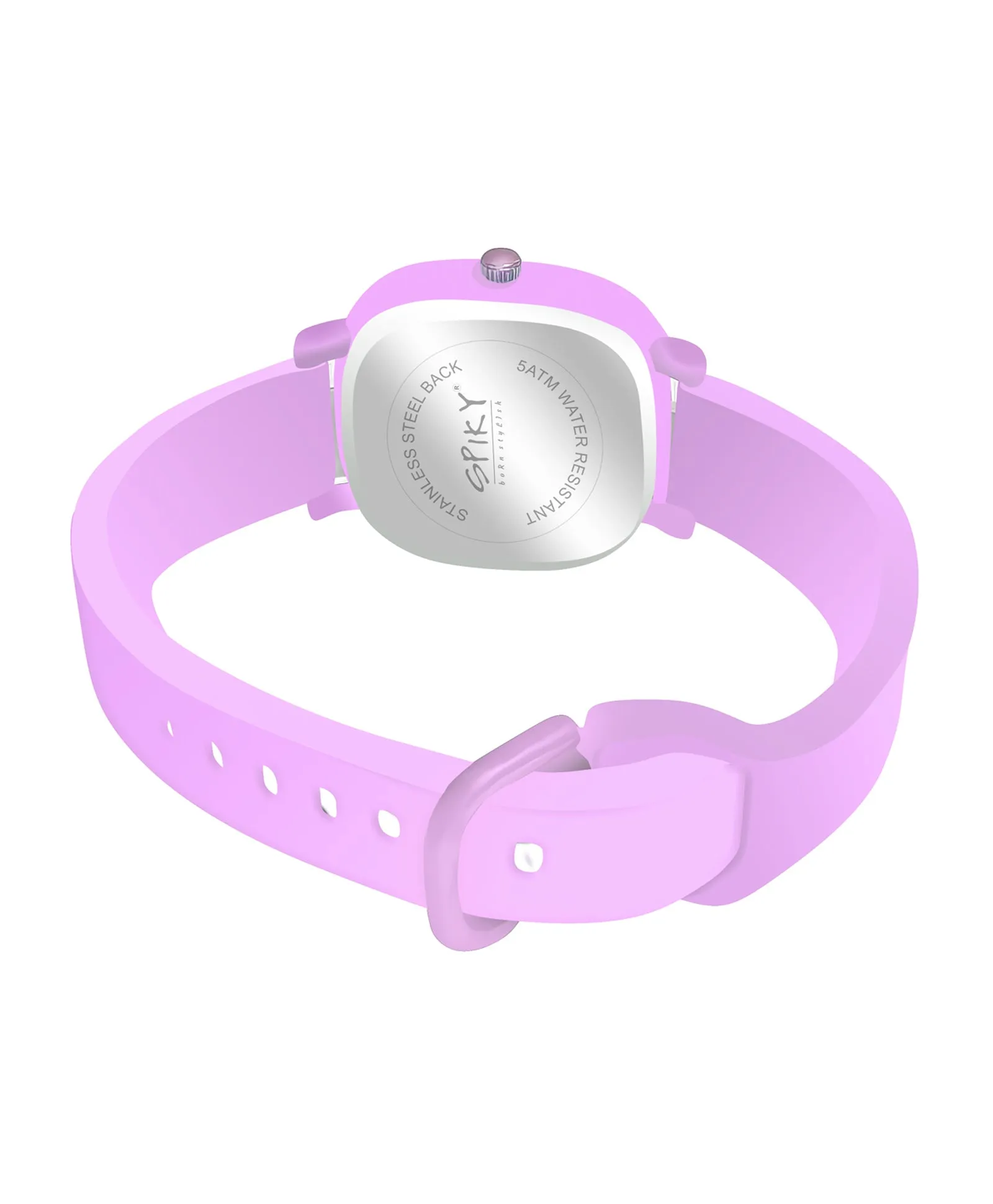 Spiky Eva19 Square Analog Watch for Kids - Pink