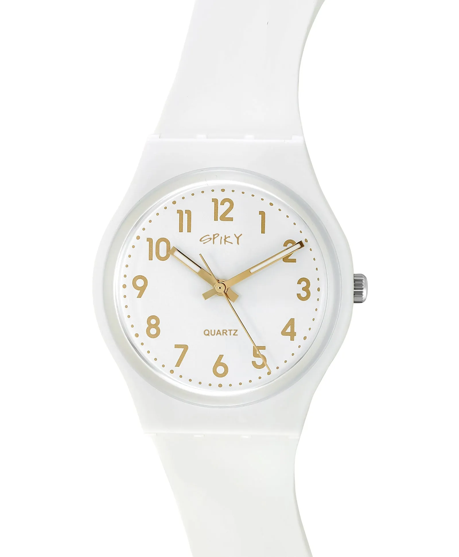 Spiky Round Analogue Kids Watch - Black