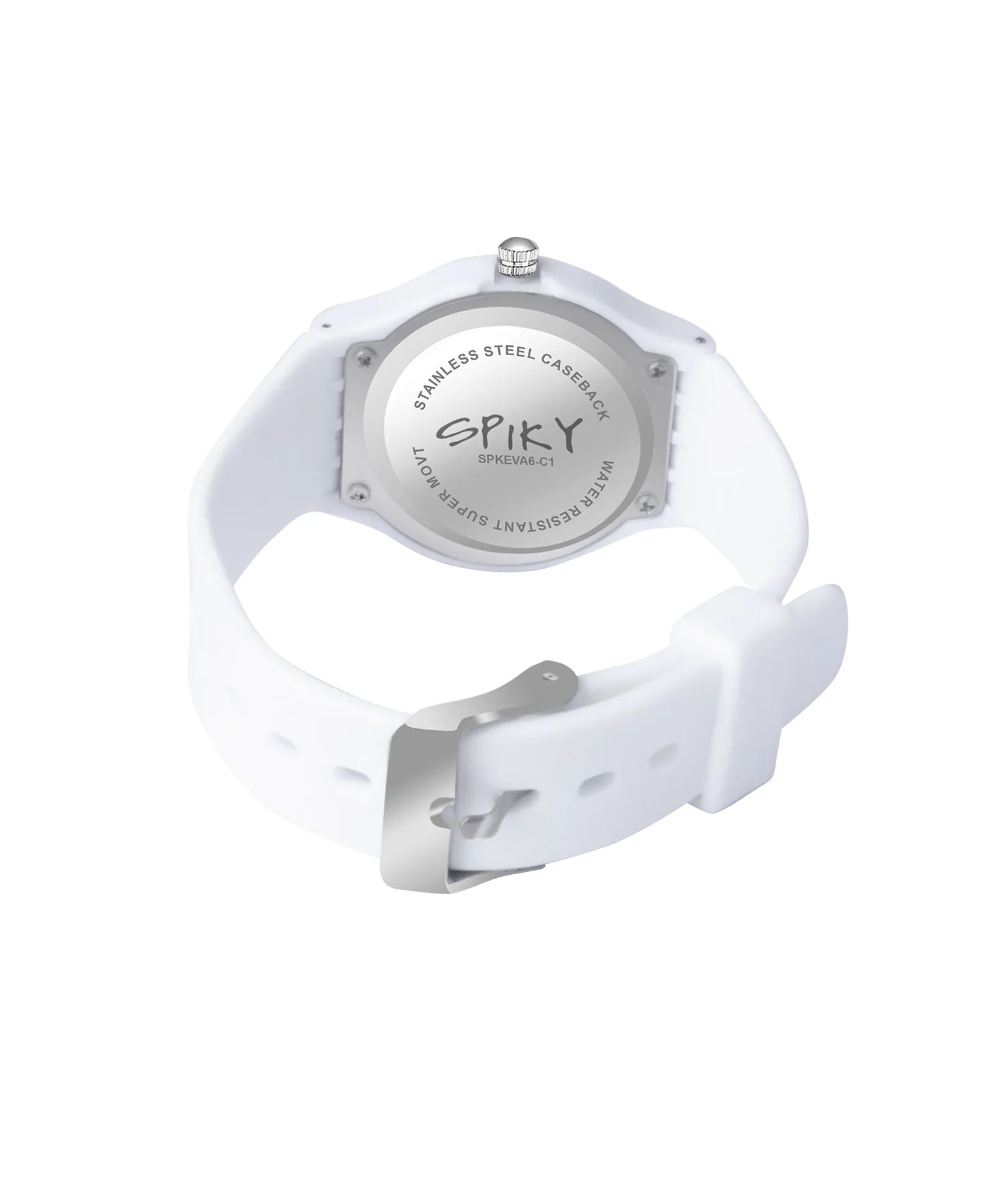 Spiky Round Analogue Kids Watch - Black