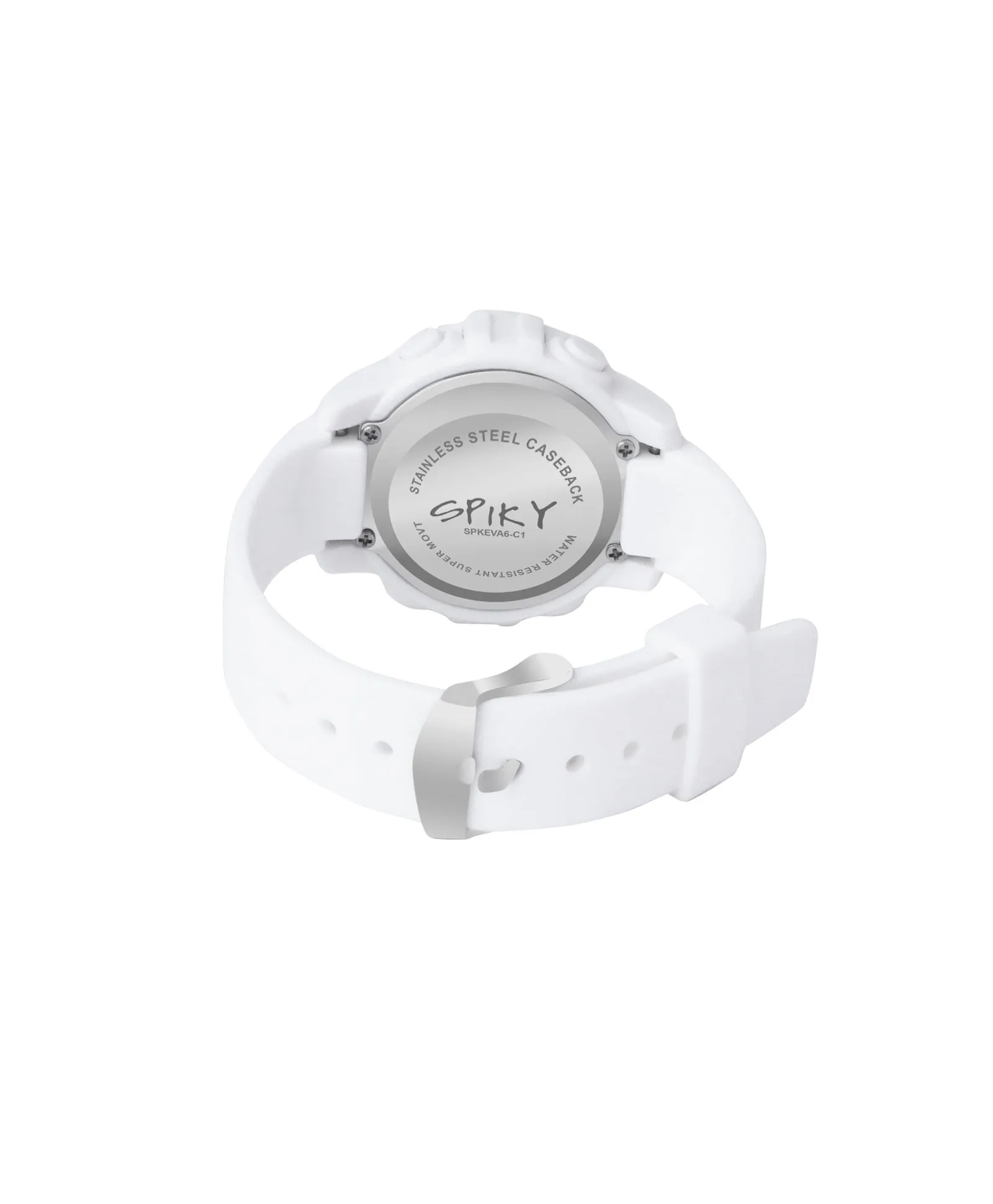 Spiky Round Digital Sports Watch - Black