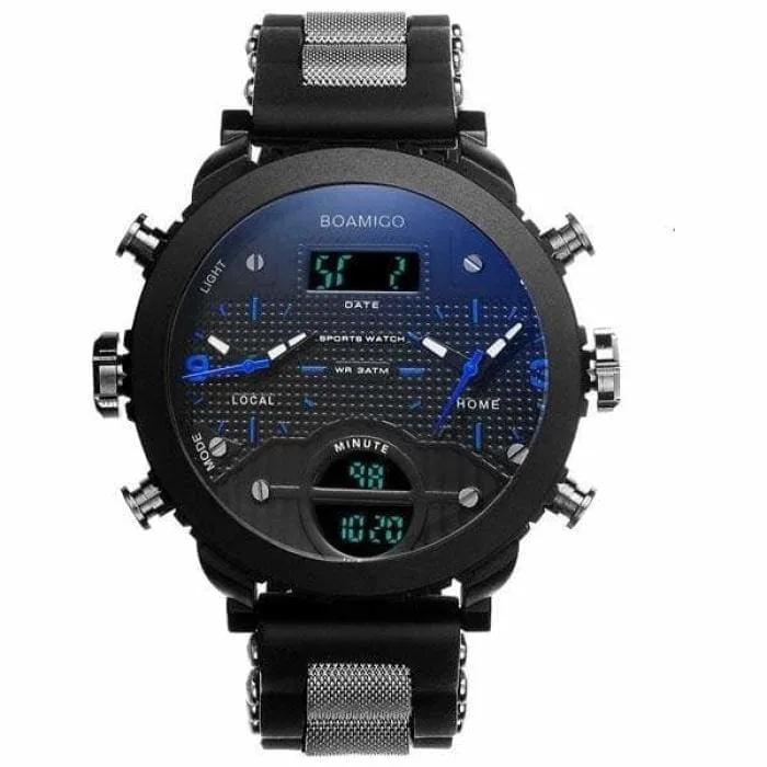 Sports Watches 3 Time Zone Military