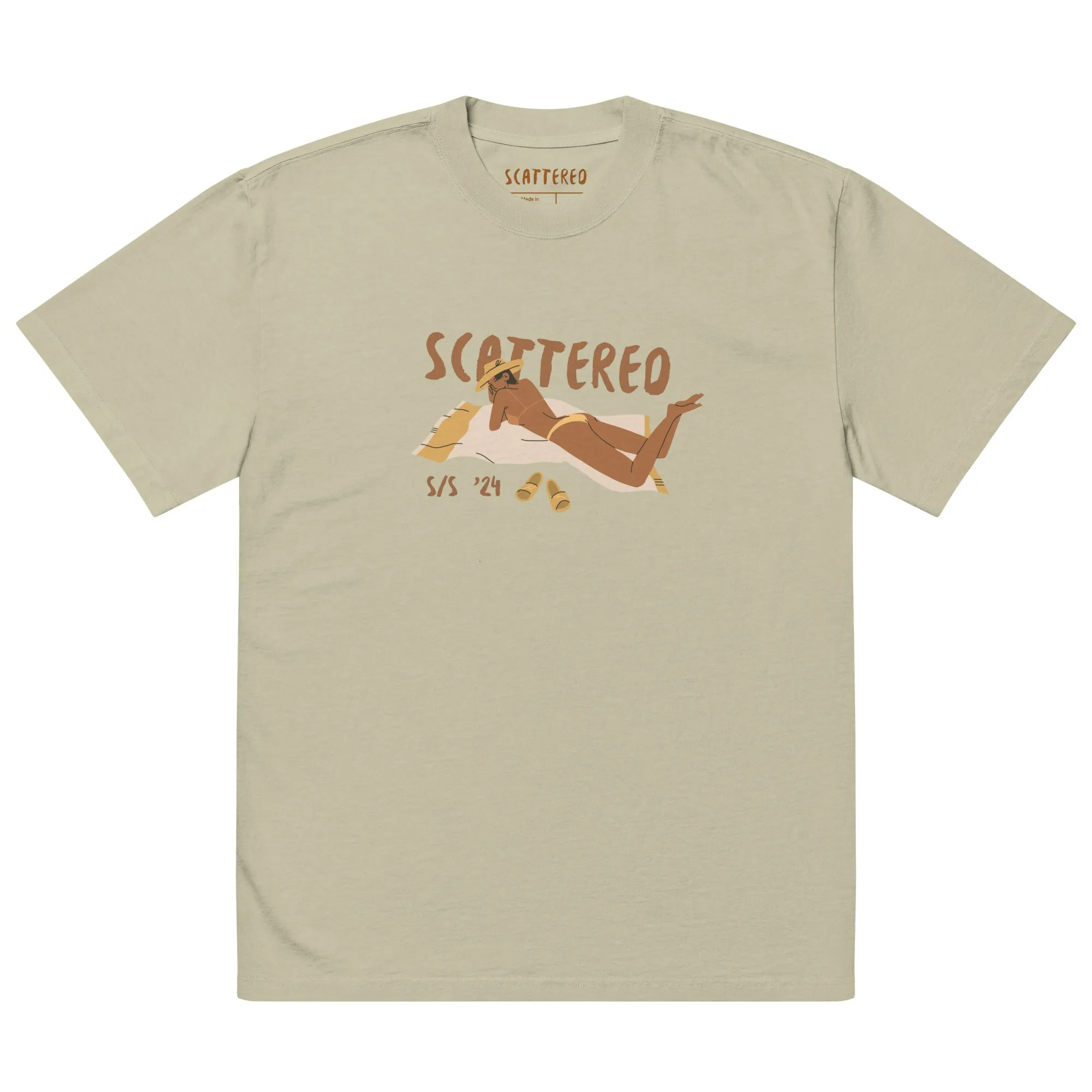 S/S '24 Beach Logo Oversized Faded T-shirt