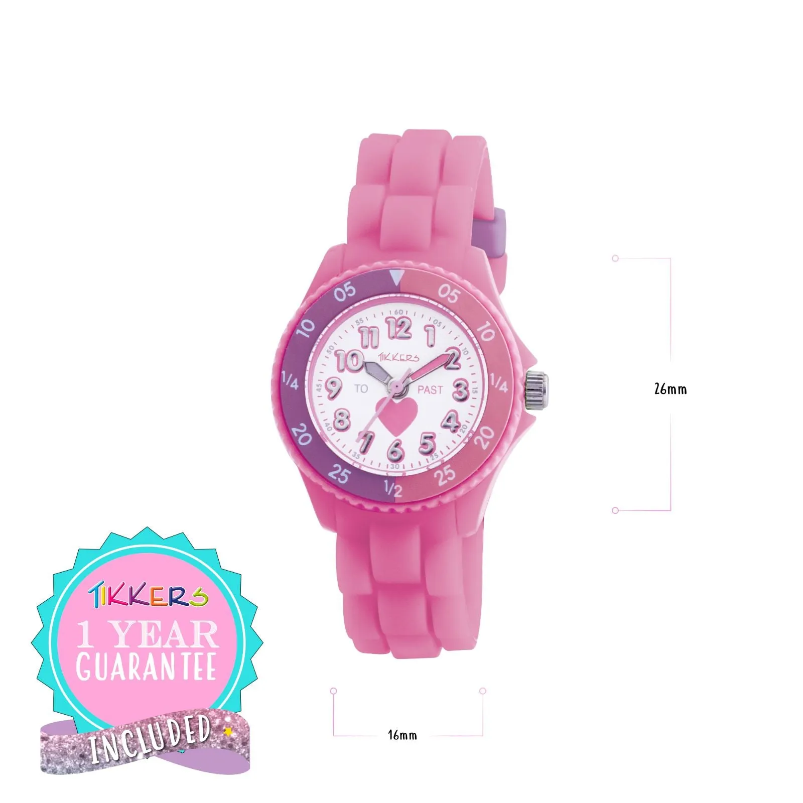 Tikkers Time Teacher Pink Heart Watch TK0003