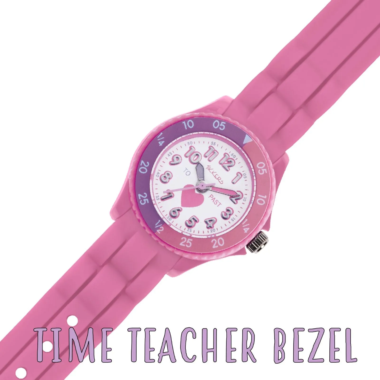 Tikkers Time Teacher Pink Heart Watch TK0003