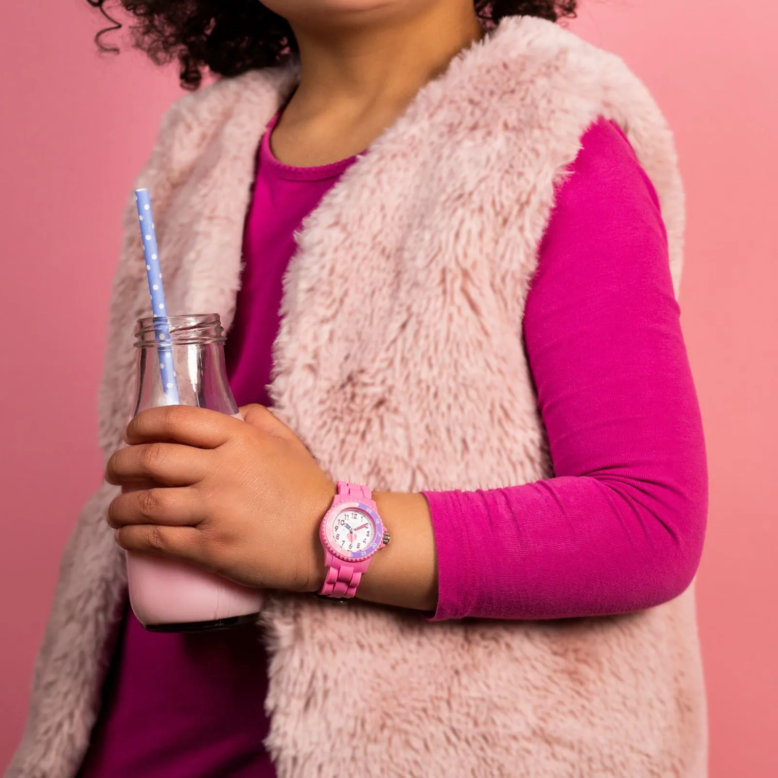 Tikkers Time Teacher Pink Heart Watch TK0003