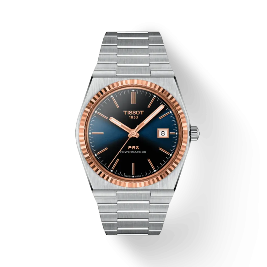 TISSOT PRX POWERMATIC 80 18K GOLD BEZEL - T931.407.41.041.00