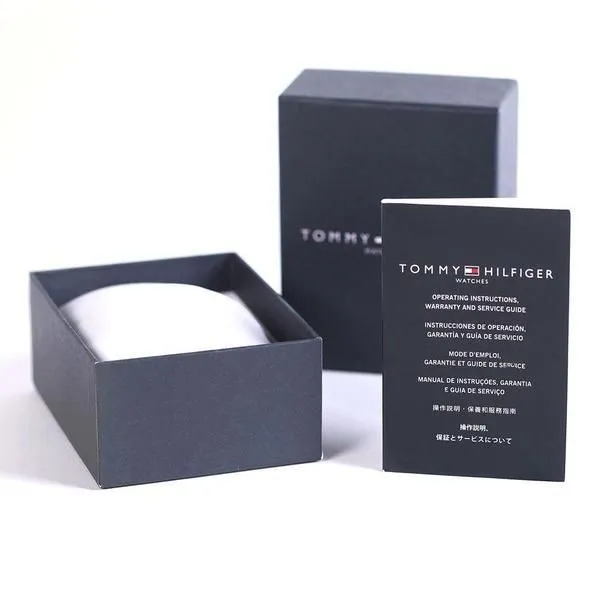 Tommy Hilfiger Black Dial Brown Leather Strap Men's Watch 1791510