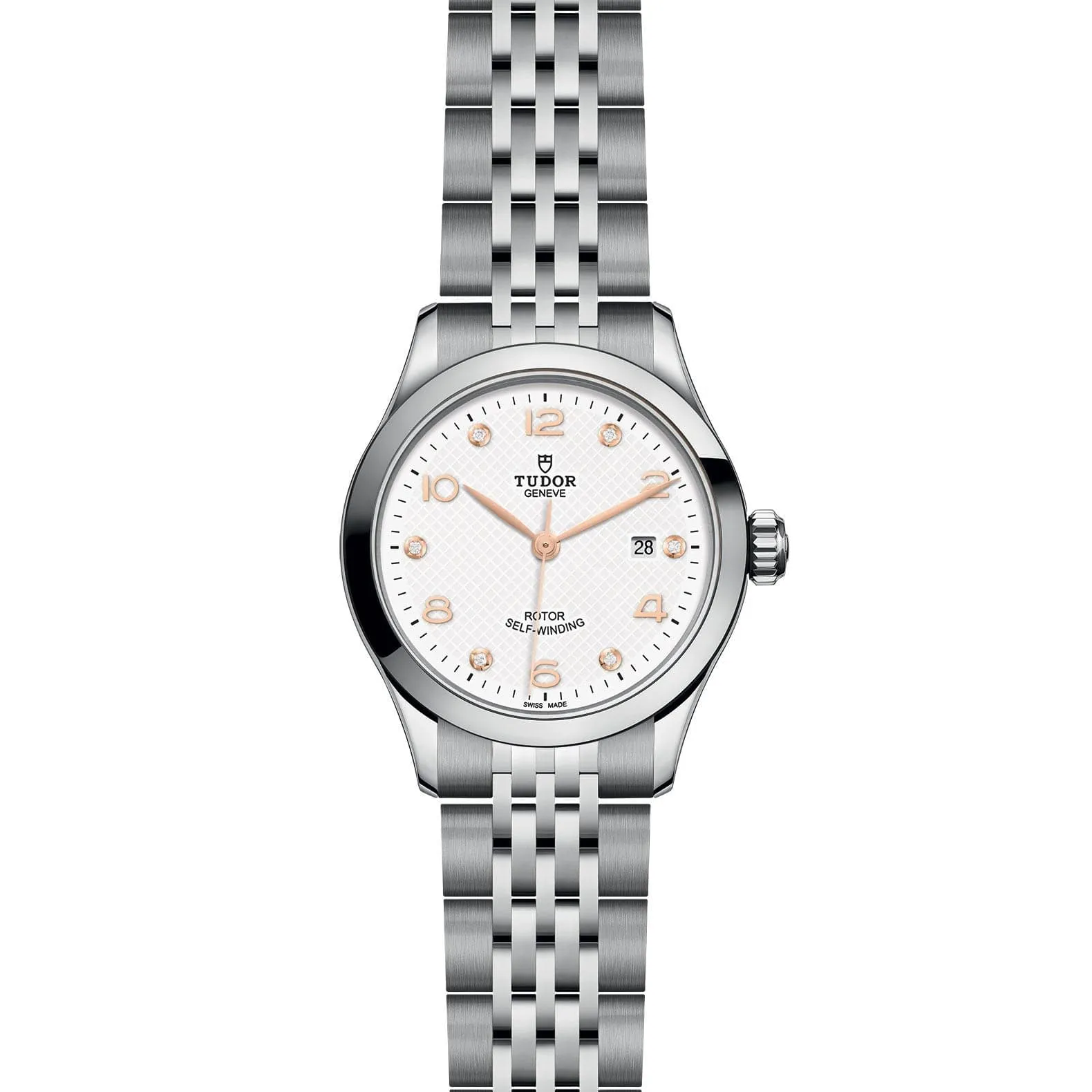 TUDOR 1926 28mm Diamond White Dial Stainless Steel Watch - M91350-0013
