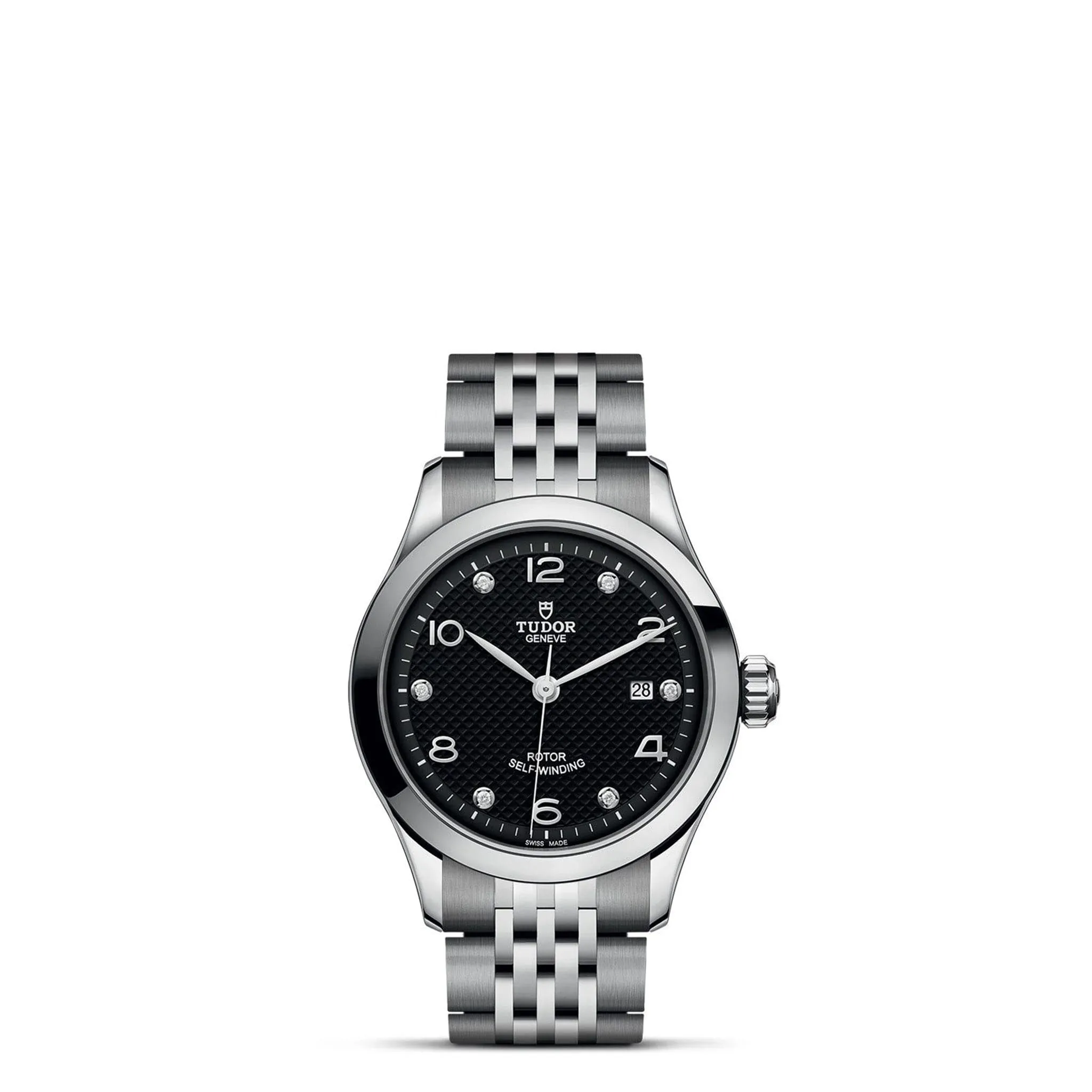 TUDOR 1926 28mm Steel Black Diamond Dial Watch - M91350-0004