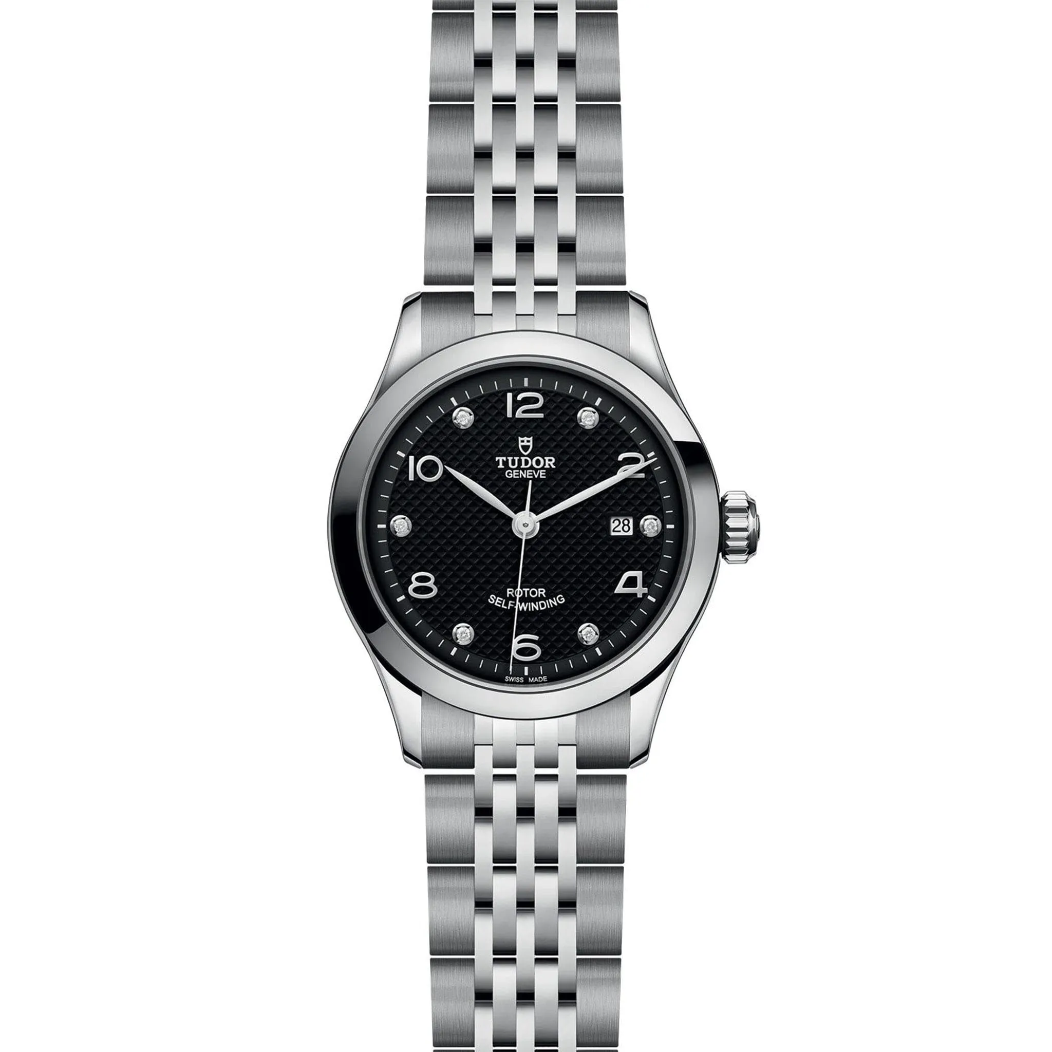 TUDOR 1926 28mm Steel Black Diamond Dial Watch - M91350-0004