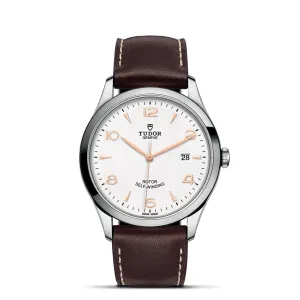 TUDOR 1926 41mm Steel White Dial Leather Strap Watch- M91650-0012