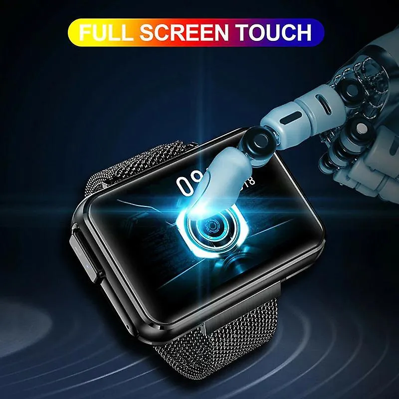 Watches t91 smart watch men tws wireless bluetooth black