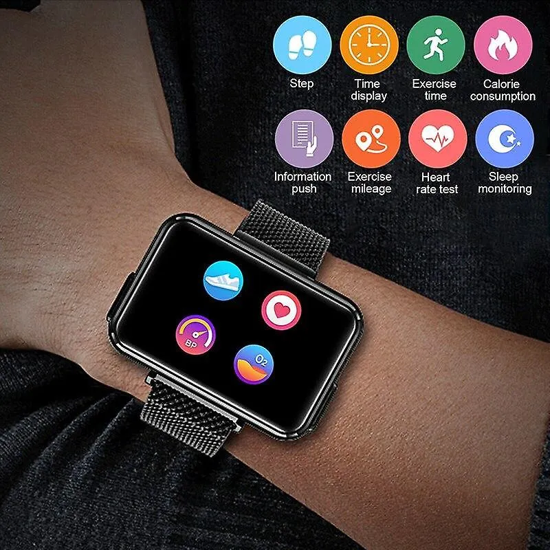 Watches t91 smart watch men tws wireless bluetooth black