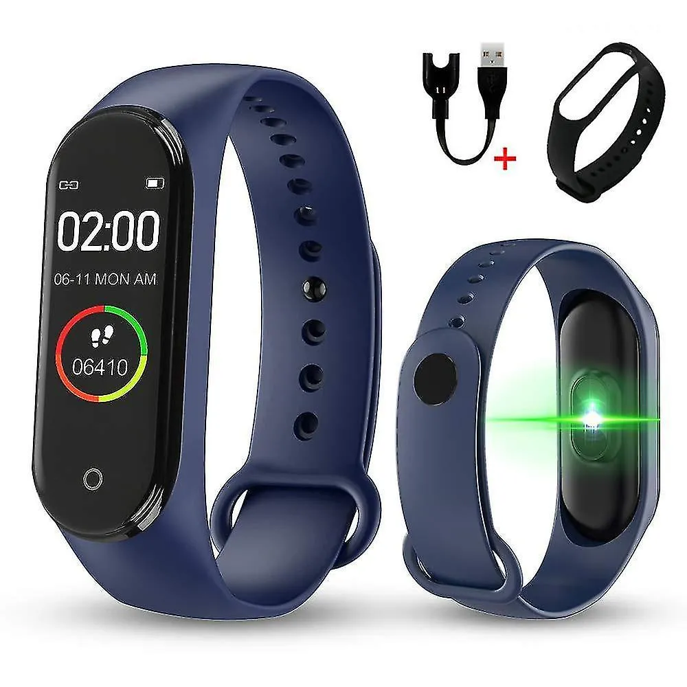 Watches women men screen waterproof running pedometer counter watch black green