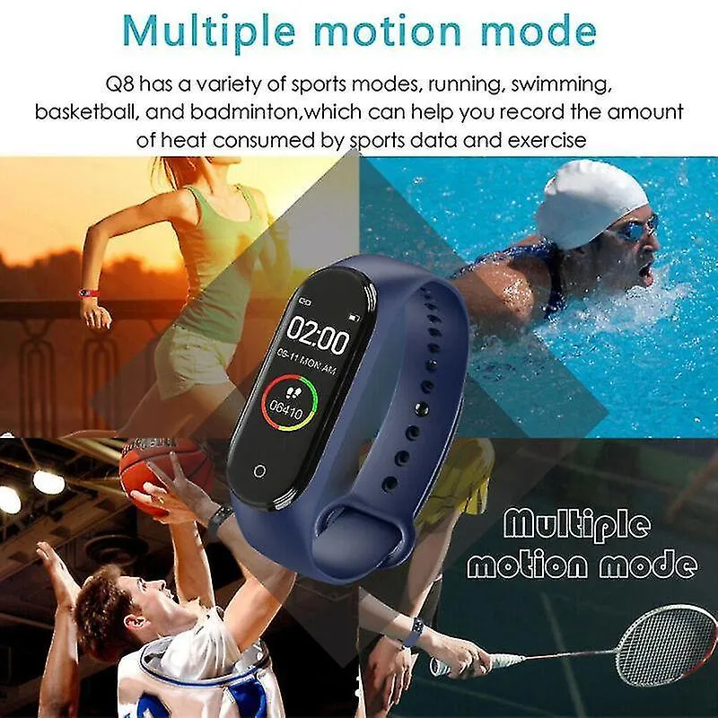 Watches women men screen waterproof running pedometer counter watch black green