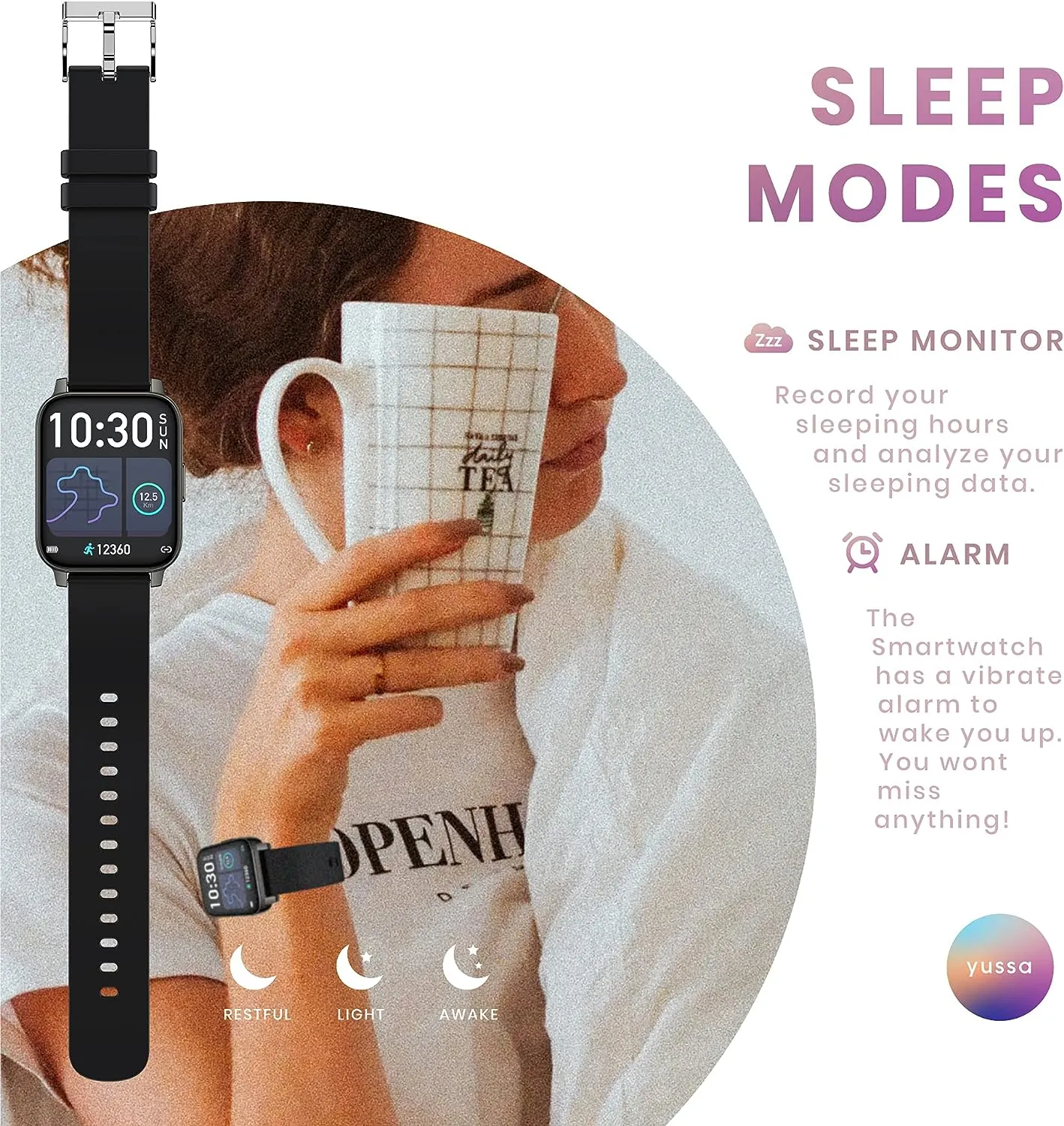yussa Smartwatch | Latest Generation | Blood Pressure Monitor for Women and Men