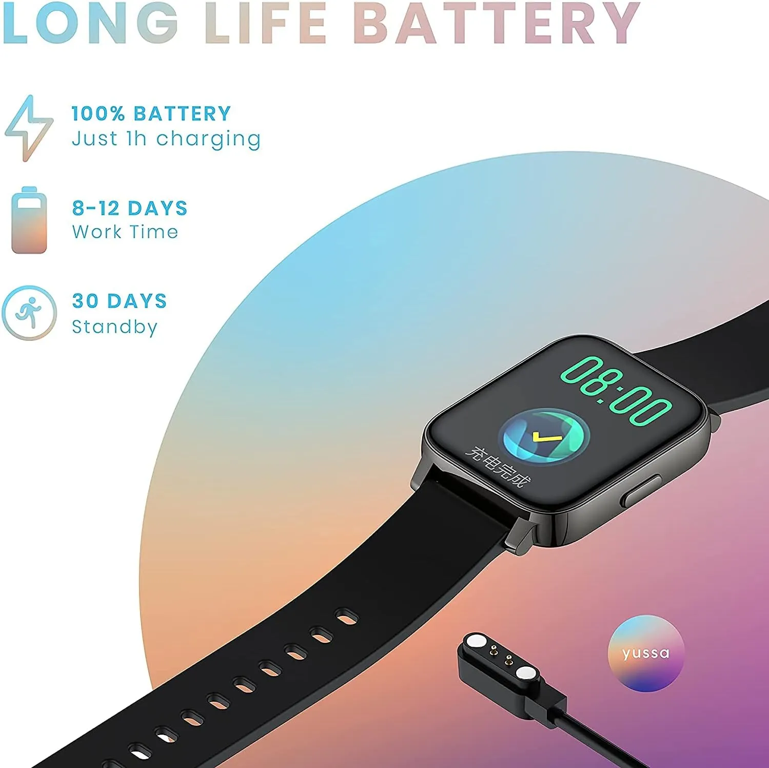 yussa Smartwatch | Latest Generation | Blood Pressure Monitor for Women and Men