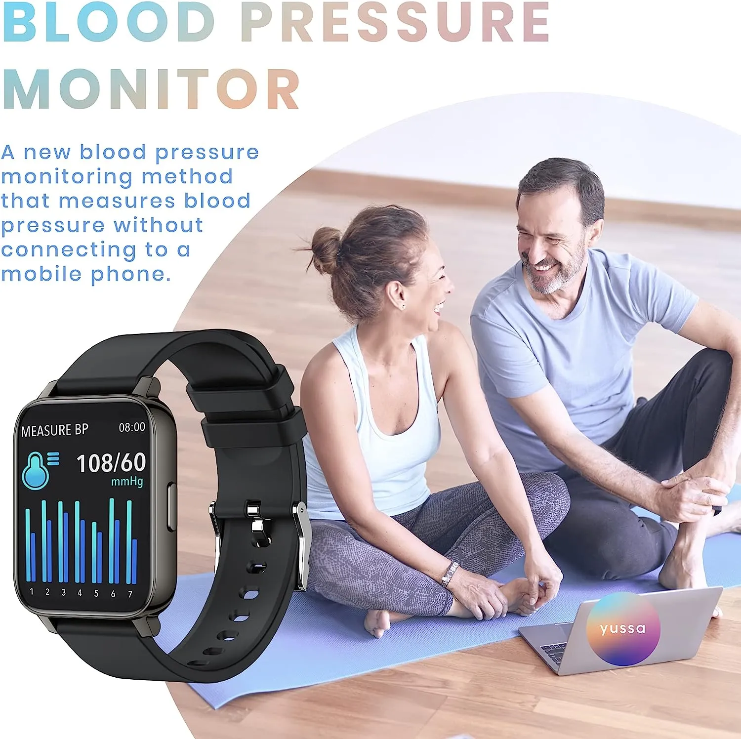 yussa Smartwatch | Latest Generation | Blood Pressure Monitor for Women and Men